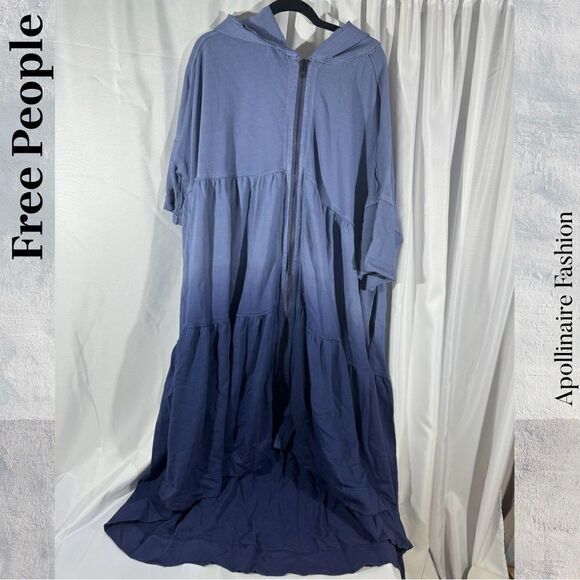 FREE PEOPLE MOLLY CARDI HOODIE IN BLACK BIRD SMALL NEW - Picture 7 of 8